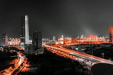 南昌城市地标建筑风光夜景延时4k南昌城市视频的预览图